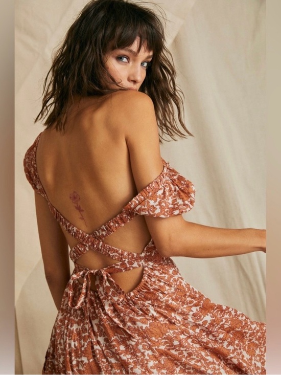 Free People Dresses & Skirts - Free People ultraviolet orange cotton maxi dress